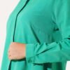 Classic Collar Oval Cut Shirt Green – Bild 4