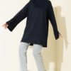 Side Slit Tunic Navy Blue