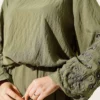 Embellished Skirt Set Khaki - immagine 4
