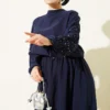 Embellished Skirt Set Navy Blue - Image 2
