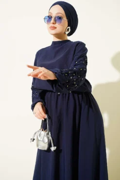 Alternative view of Embellished Skirt Set Navy Blue