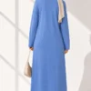 Arm Patch Belted Loisha Dress Baby Blue - Image 3