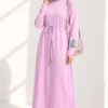 Arm Patch Belted Loisha Dress Pink – Bild 3
