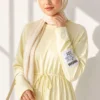 Arm Patch Belted Loisha Dress Yellow – Bild 3