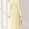 Arm Patch Belted Loisha Dress Yellow – Bild 4