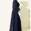 Cape Dress with Sequin Detail Navy Blue - immagine 3