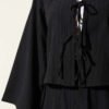⁦Wrap Neck Tree Bark Skirt Set Black⁩ - الصورة ⁦4⁩