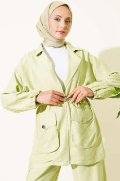 Alternative view of Wrap Neck Belted Tunic Set