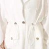 Wrap Neck Belted Tunic Set Ecru - Image 4