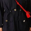 Wrap Neck Belted Tunic Set Black - Imagen 4
