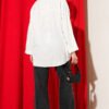 Oversized Wrap Collar Shirt Ecru – Image 3