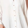 Oversized Wrap Collar Shirt Ecru – Image 4