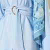 Fabric Gold Buckle Two-Piece Set Baby Blue - Image 4