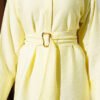 Fabric Gold Buckle Two-Piece Set Yellow wholesale clothing set view 4 - Hicabistan Turkey factory