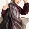 Kumul Degrade Pattern Modal Crinkle Shawl Anthracite
