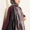 Kumul Degrade Pattern Modal Crinkle Shawl Anthracite – Image 2