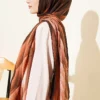 Kumul Degrade Pattern Modal Crinkle Shawl Camel - Imagen 3