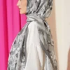 Lalezar Pattern Modal Shawl Grey - Imagen 3