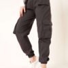 Elastic Cargo Pants Anthracite