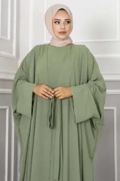Alternative view of Leyli Modest Abaya Set Mint