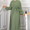 Leyli Modest Abaya Set Mint - Image 4