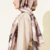 Lily Pattern Soft Shawl Beige - Afbeelding 3
