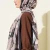 Lily Pattern Soft Shawl Mink – Image 3