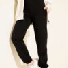 Los Angeles Embroidered Fleece Pants Black