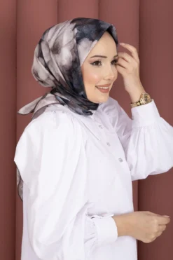 Lotus Flower Pattern Scarf Series Khaki