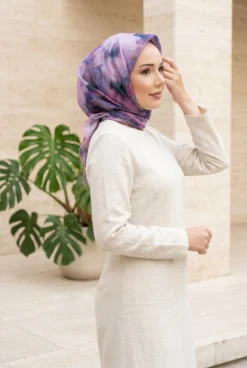 Lotus Flower Pattern Scarf Series Pink