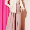 Loyşa Elastic Waist Loose Pants Powder Pink