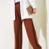 Wide Leg Trousers Brown