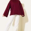 Low Shoulder Basic Tunic Burgundy - immagine 2