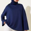 Low Shoulder Basic Tunic Dark Navy