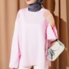 Low Shoulder Basic Tunic Pink