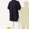 Loyşa Oval Cut Oversize Tunic Navy Blue – Bild 3