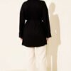 ⁦Side-Slit Belted Tunic Black⁩ - الصورة ⁦3⁩