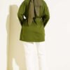 ⁦Side-Slit Belted Tunic Green⁩ - الصورة ⁦3⁩