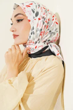 Alternative view of Lumea Patterned Soft Scarf Black