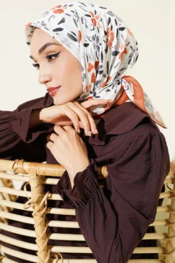 Lumea Patterned Soft Scarf Tan