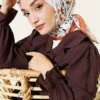 Lumea Patterned Soft Scarf Tan - Image 2
