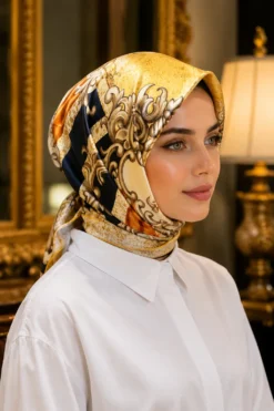 Luxury Chain Detail Scarf Series Camel