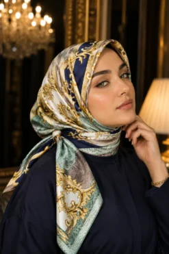 Luxury Chain Detail Scarf Series Khaki
