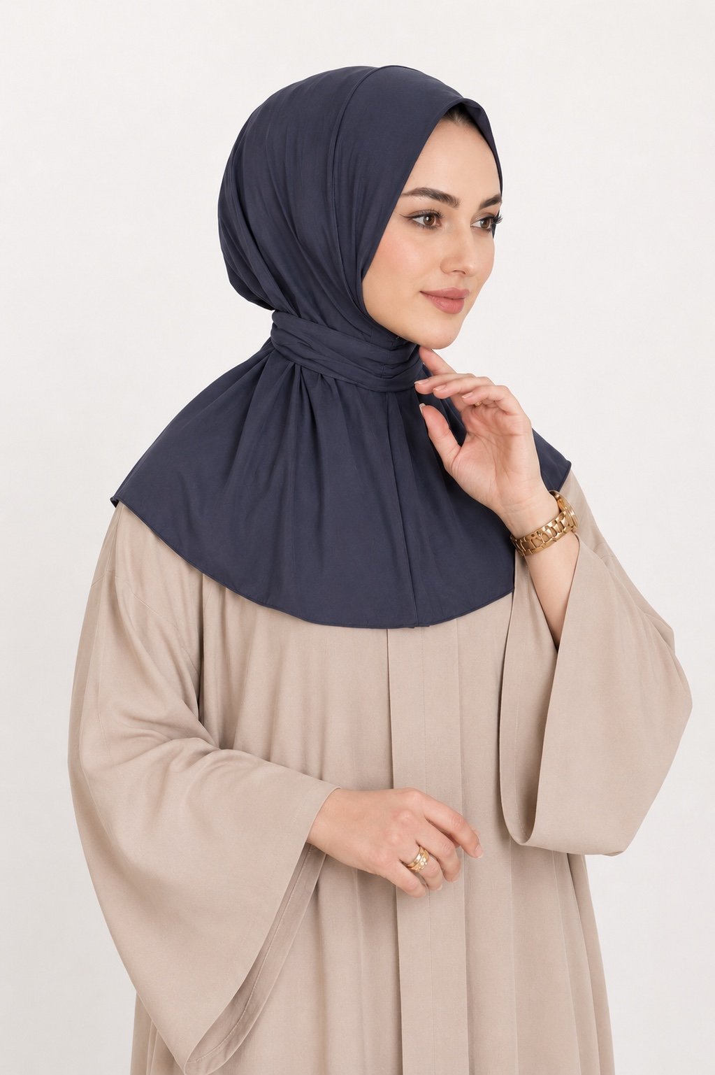 Wholesale Instant Premium Jersey Hijab — ready-to-wear cagoule style premium jersey hijab