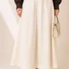 Zippered Waist Skirt Cream