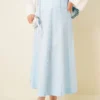 Zippered Waist Skirt Blue