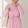 Loysha Two-Piece Set with Belted Tie Pink - Image 2