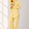 Loysha Two-Piece Set with Belted Tie Yellow