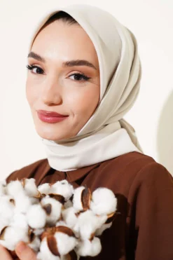 Medina Silk Scarf Cream