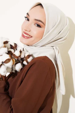 Alternative view of Medina Silk Scarf Cream
